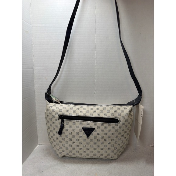 Gitano Handbags - NWT VTG 90s Gitano Crossbody/ Shoulder Bag Womens Cream Black Monogram Signature